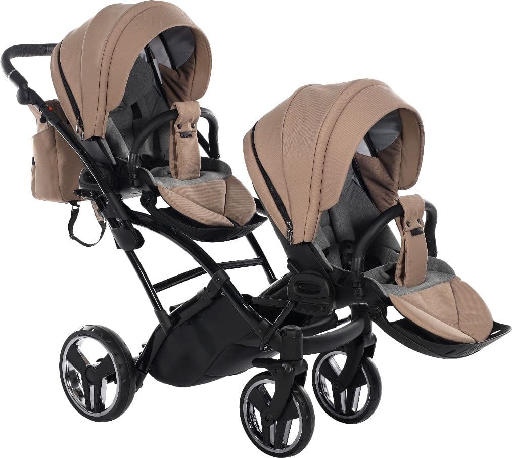 Trio Junama Diamond Basic Gemellare Slim V2 3 in 1 Beige/Telaio Nero in Sistemi modulari La Casa Del Bebè - Napoli, commercioVirtuoso.it