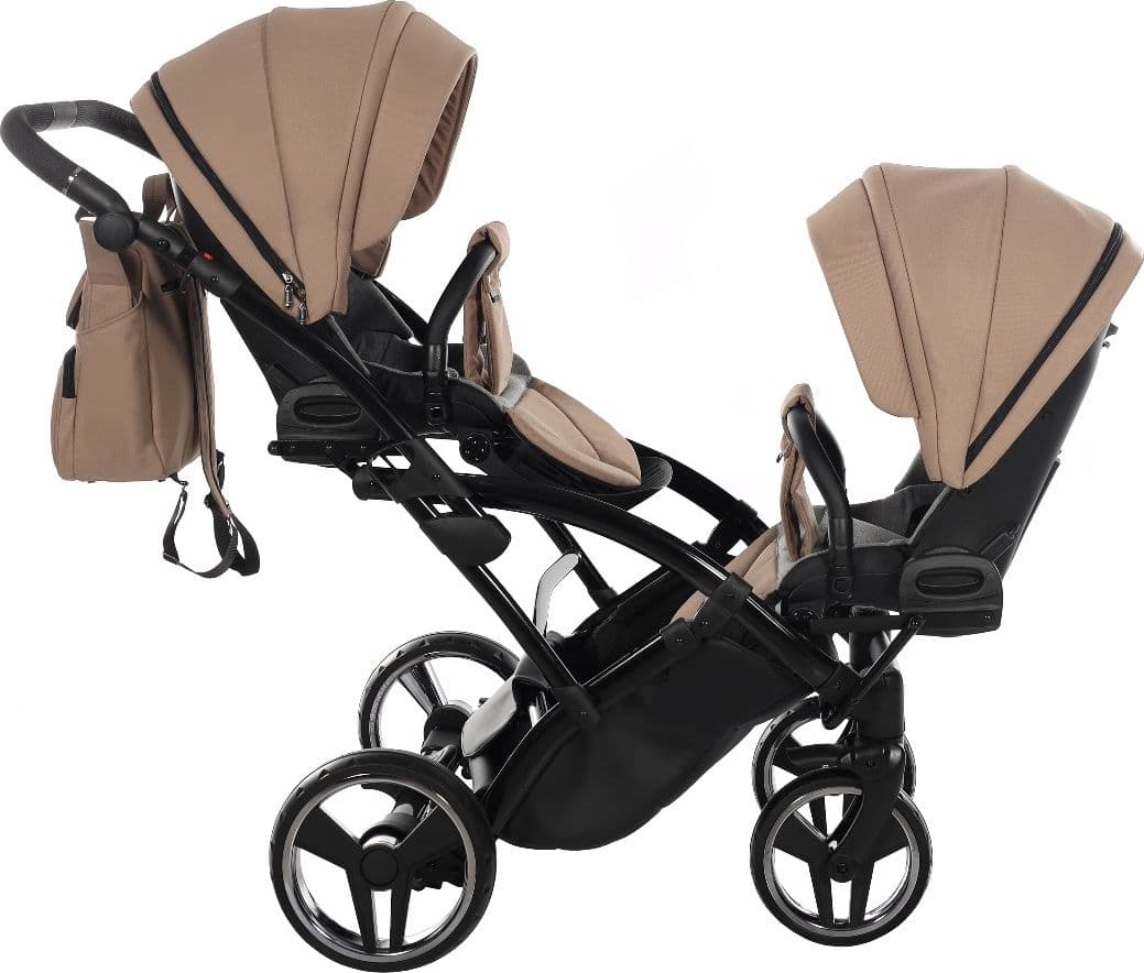 Trio Junama Diamond Basic Gemellare Slim V2 3 in 1 Beige/Telaio Nero in Sistemi modulari La Casa Del Bebè - Napoli, commercioVirtuoso.it