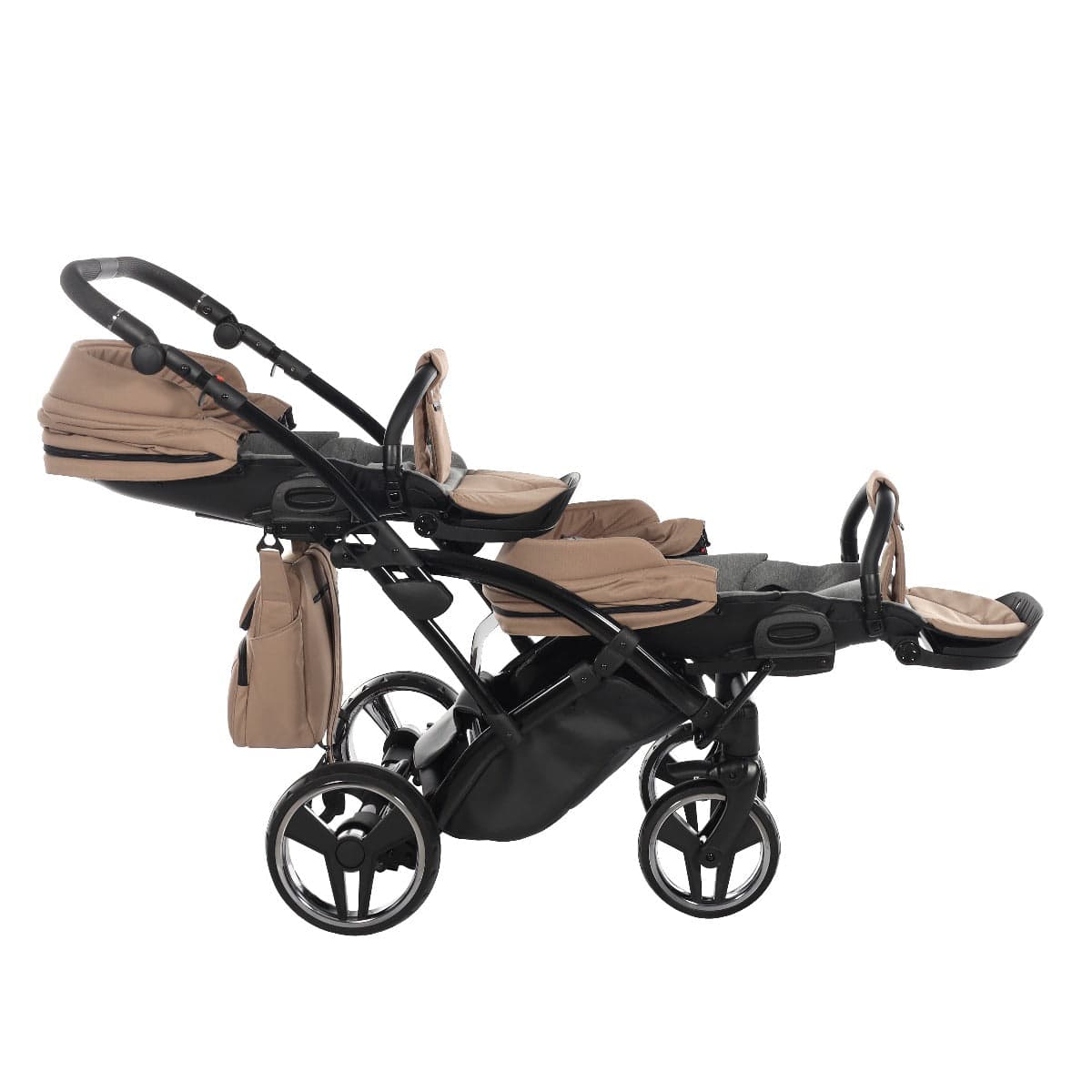 Junama Diamond Basic Gemellare Slim V2 2 in 1 Beige/Telaio Nero in  La Casa Del Bebè - Napoli, commercioVirtuoso.it