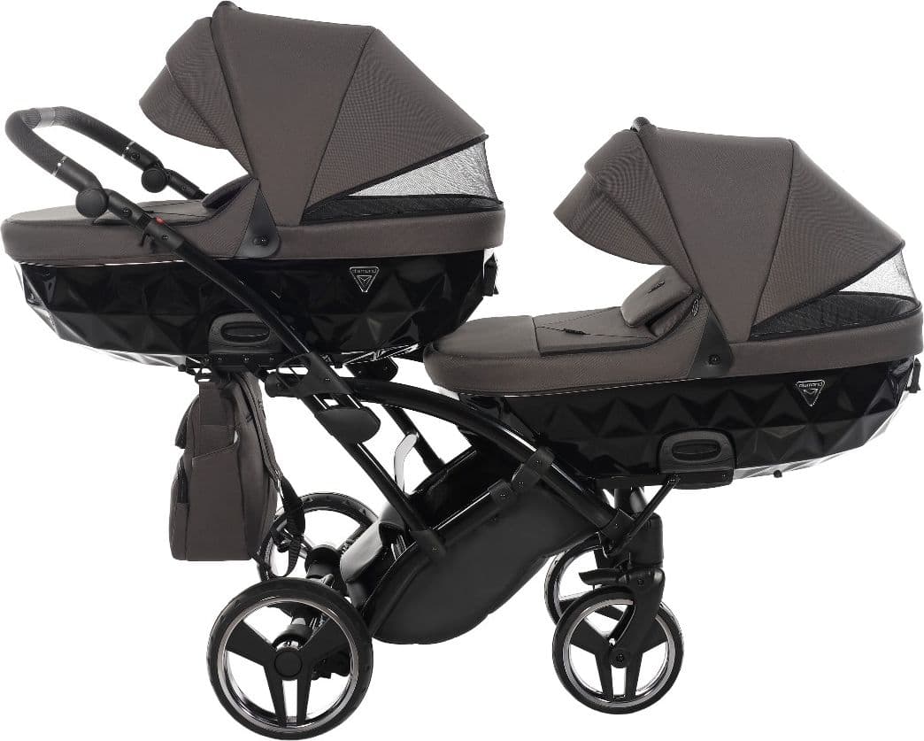 Trio Junama Diamond Basic Gemellare Slim V2 3 in 1 Grigio/Telaio Nero in Passeggini gemellari e doppi La Casa Del Bebè - Napoli, commercioVirtuoso.it