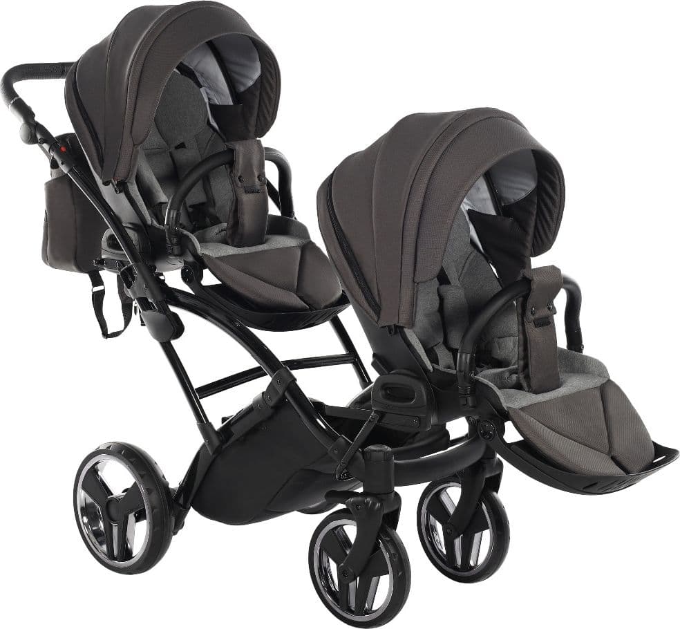 Trio Junama Diamond Basic Gemellare Slim V2 3 in 1 Grigio/Telaio Nero in Passeggini gemellari e doppi La Casa Del Bebè - Napoli, commercioVirtuoso.it