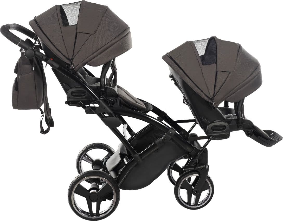 Trio Junama Diamond Basic Gemellare Slim V2 3 in 1 Grigio/Telaio Nero in Passeggini gemellari e doppi La Casa Del Bebè - Napoli, commercioVirtuoso.it
