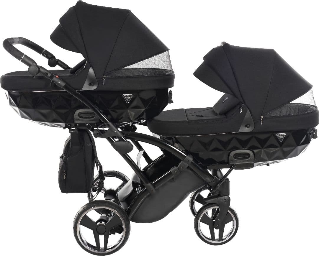 Trio Junama Diamond Basic Gemellare Slim V2 3 in 1 Nero/Telaio Nero in Sistemi modulari La Casa Del Bebè - Napoli, commercioVirtuoso.it