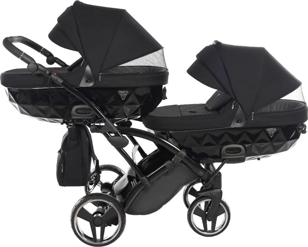 Junama Diamond Basic Gemellare Slim V2 2 in 1 Nero/Telaio Nero in Passeggini gemellari e doppi La Casa Del Bebè - Napoli, commercioVirtuoso.it