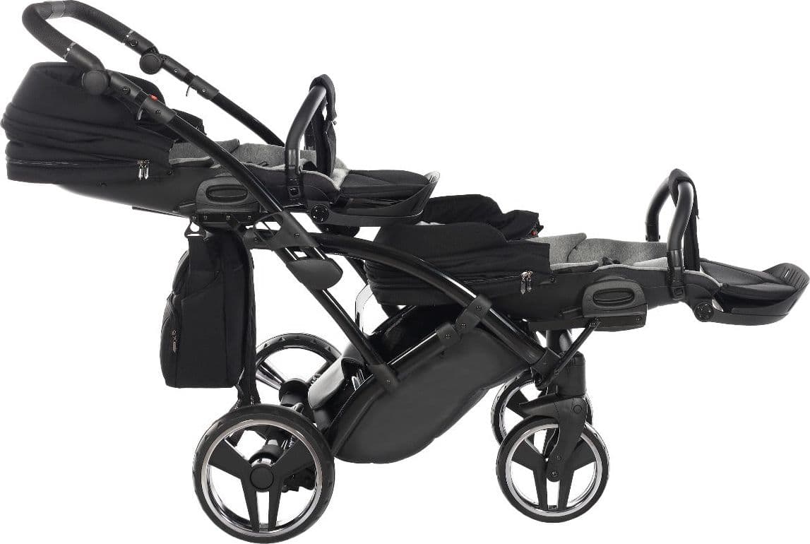 Junama Diamond Basic Gemellare Slim V2 2 in 1 Nero/Telaio Nero in Passeggini gemellari e doppi La Casa Del Bebè - Napoli, commercioVirtuoso.it