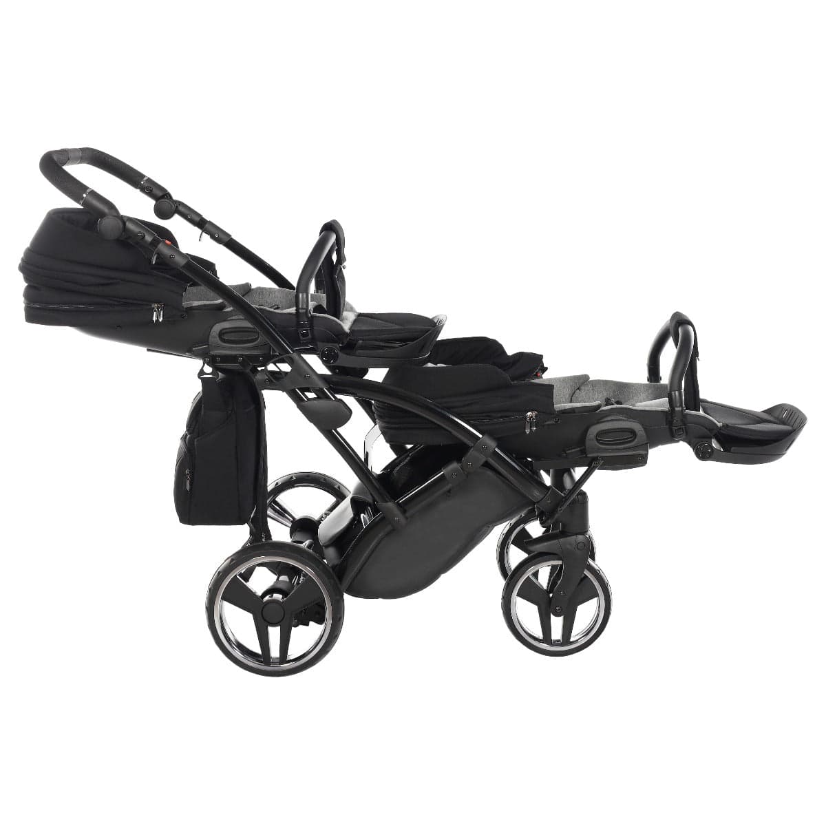 Junama Diamond Basic Gemellare Slim V2 2 in 1 Nero/Telaio Nero in Passeggini gemellari e doppi La Casa Del Bebè - Napoli, commercioVirtuoso.it