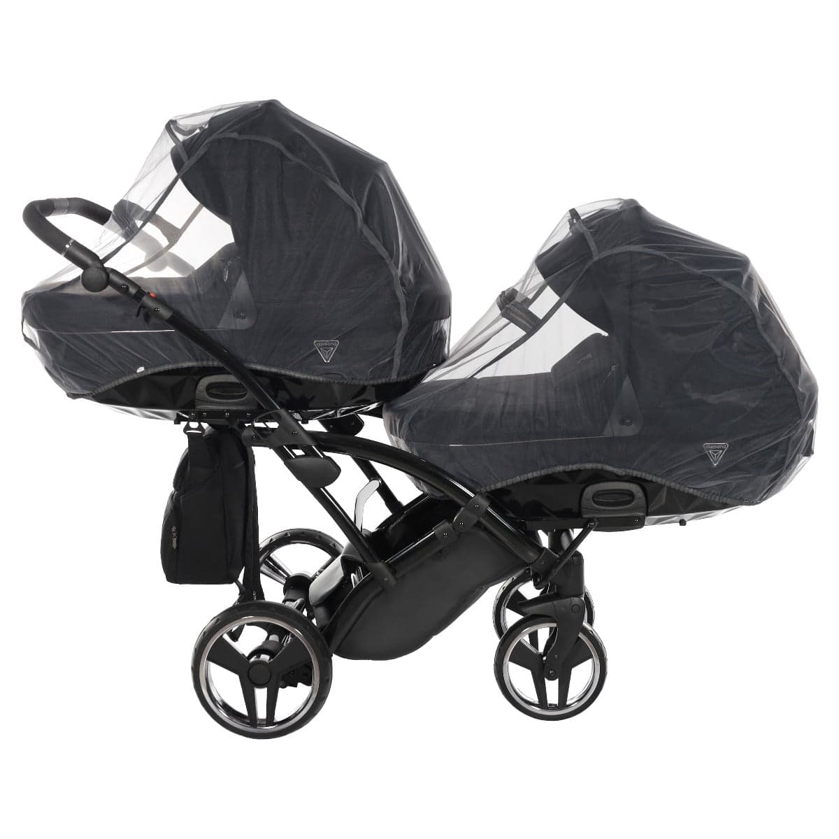 Junama Diamond Basic Gemellare Slim V2 2 in 1 Nero/Telaio Nero in Passeggini gemellari e doppi La Casa Del Bebè - Napoli, commercioVirtuoso.it