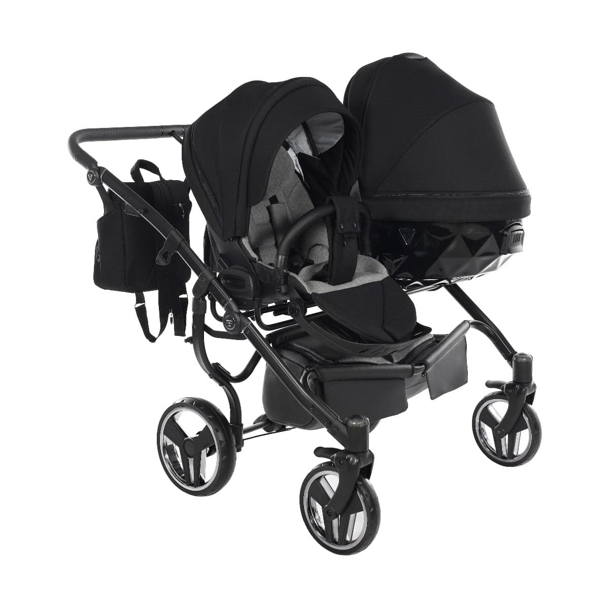 Junama Diamond Basic Gemellare V2 2 in 1 Nero/Telaio Nero in Passeggini gemellari e doppi La Casa Del Bebè - Napoli, commercioVirtuoso.it