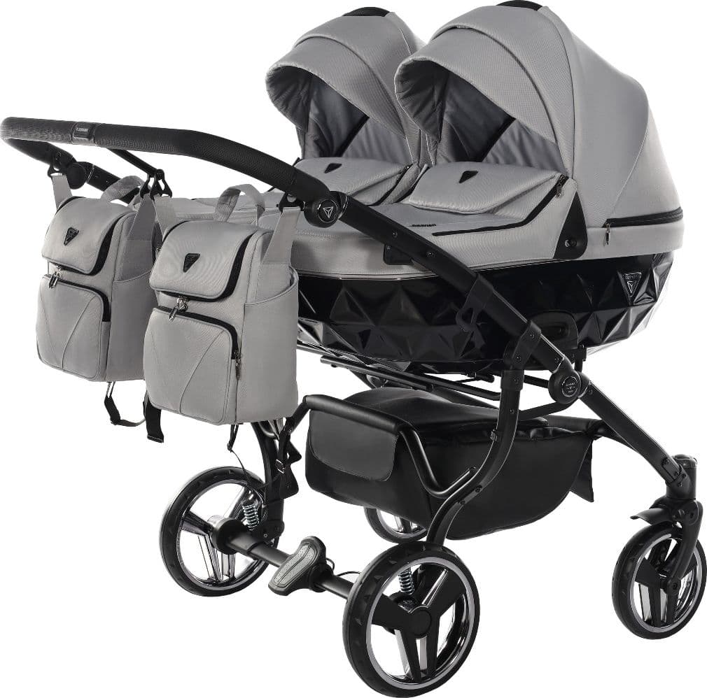 Trio Junama Diamond Basic Gemellare V2 3 in 1 Light Grey/Telaio Nero in Sistemi modulari La Casa Del Bebè - Napoli, commercioVirtuoso.it