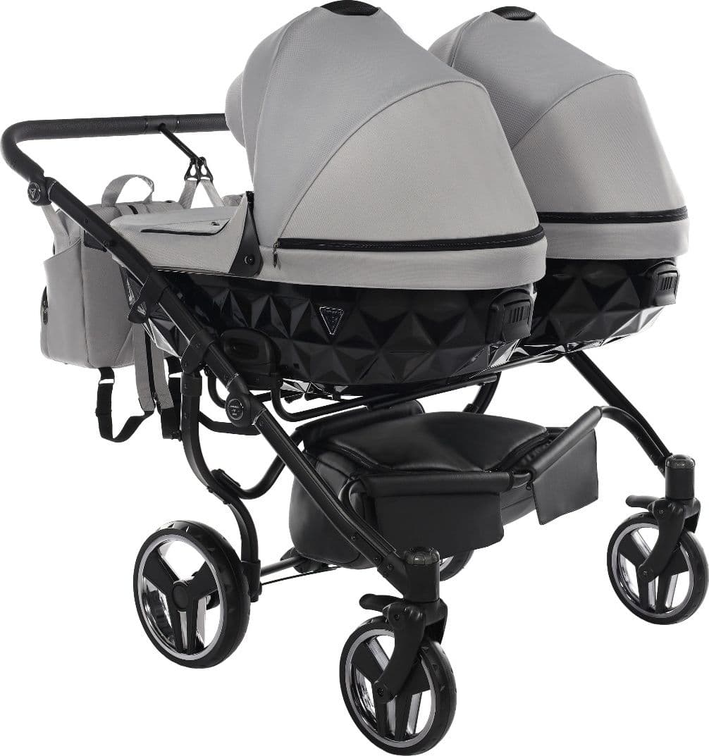 Trio Junama Diamond Basic Gemellare V2 3 in 1 Light Grey/Telaio Nero in Sistemi modulari La Casa Del Bebè - Napoli, commercioVirtuoso.it