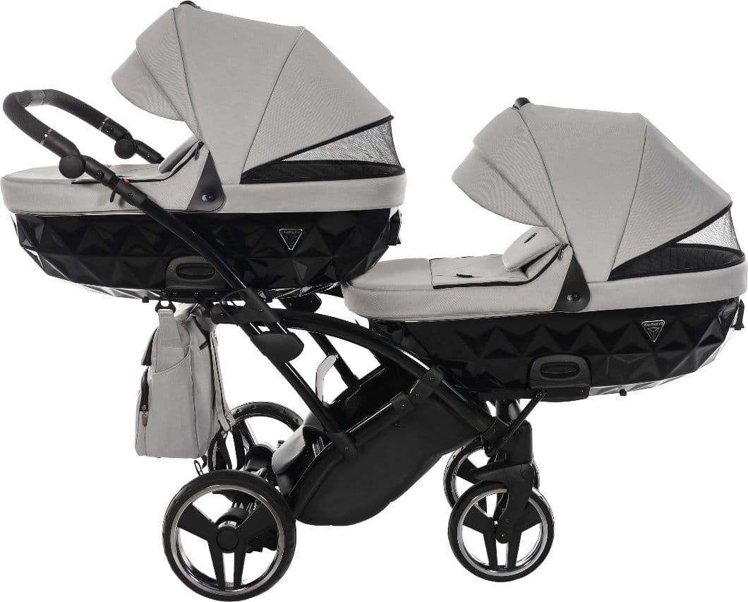 Trio Junama Diamond Basic Gemellare Slim V2 3 in 1 Light Grey/Telaio Nero in Sistemi modulari La Casa Del Bebè - Napoli, commercioVirtuoso.it