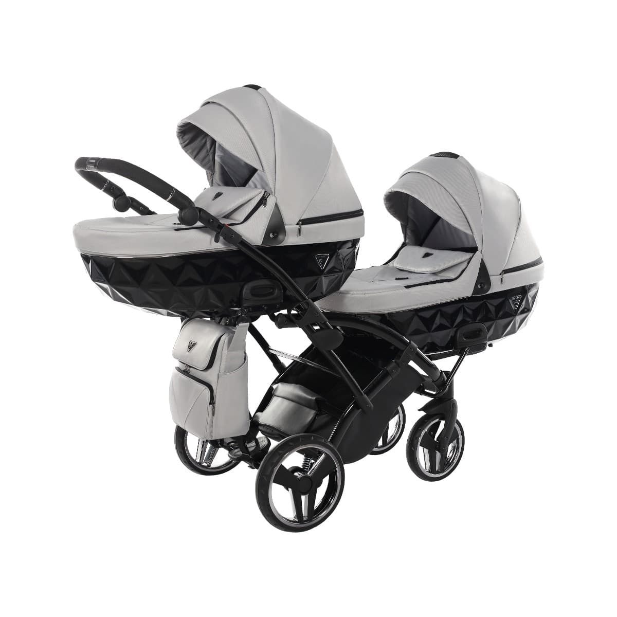 Trio Junama Diamond Basic Gemellare Slim V2 3 in 1 Light Grey/Telaio Nero in Sistemi modulari La Casa Del Bebè - Napoli, commercioVirtuoso.it