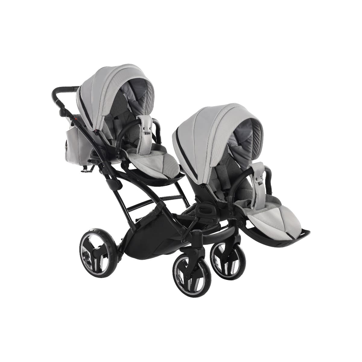 Trio Junama Diamond Basic Gemellare Slim V2 3 in 1 Light Grey/Telaio Nero in Sistemi modulari La Casa Del Bebè - Napoli, commercioVirtuoso.it