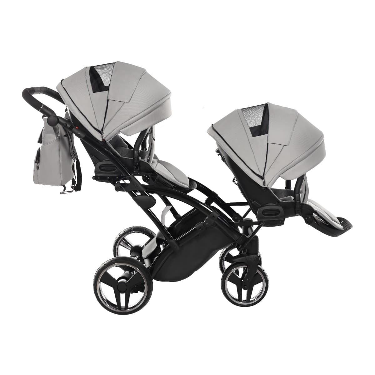 Trio Junama Diamond Basic Gemellare Slim V2 3 in 1 Light Grey/Telaio Nero in Sistemi modulari La Casa Del Bebè - Napoli, commercioVirtuoso.it