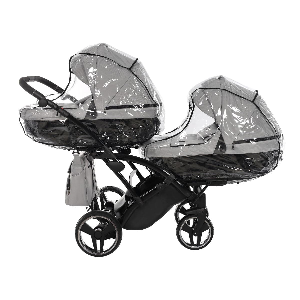 Junama Diamond Basic Gemellare Slim V2 2 in 1 Light Grey/Telaio Nero in Passeggini gemellari e doppi La Casa Del Bebè - Napoli, commercioVirtuoso.it