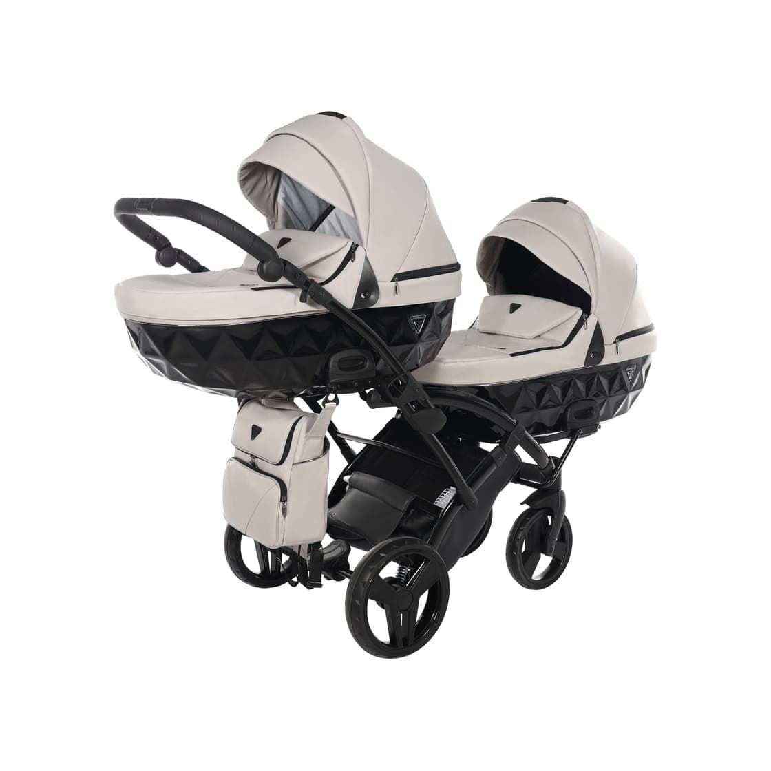 Junama Diamond Basic Gemellare Slim V2 2 in 1 Tortora/Telaio Nero in Passeggini gemellari e doppi La Casa Del Bebè - Napoli, commercioVirtuoso.it