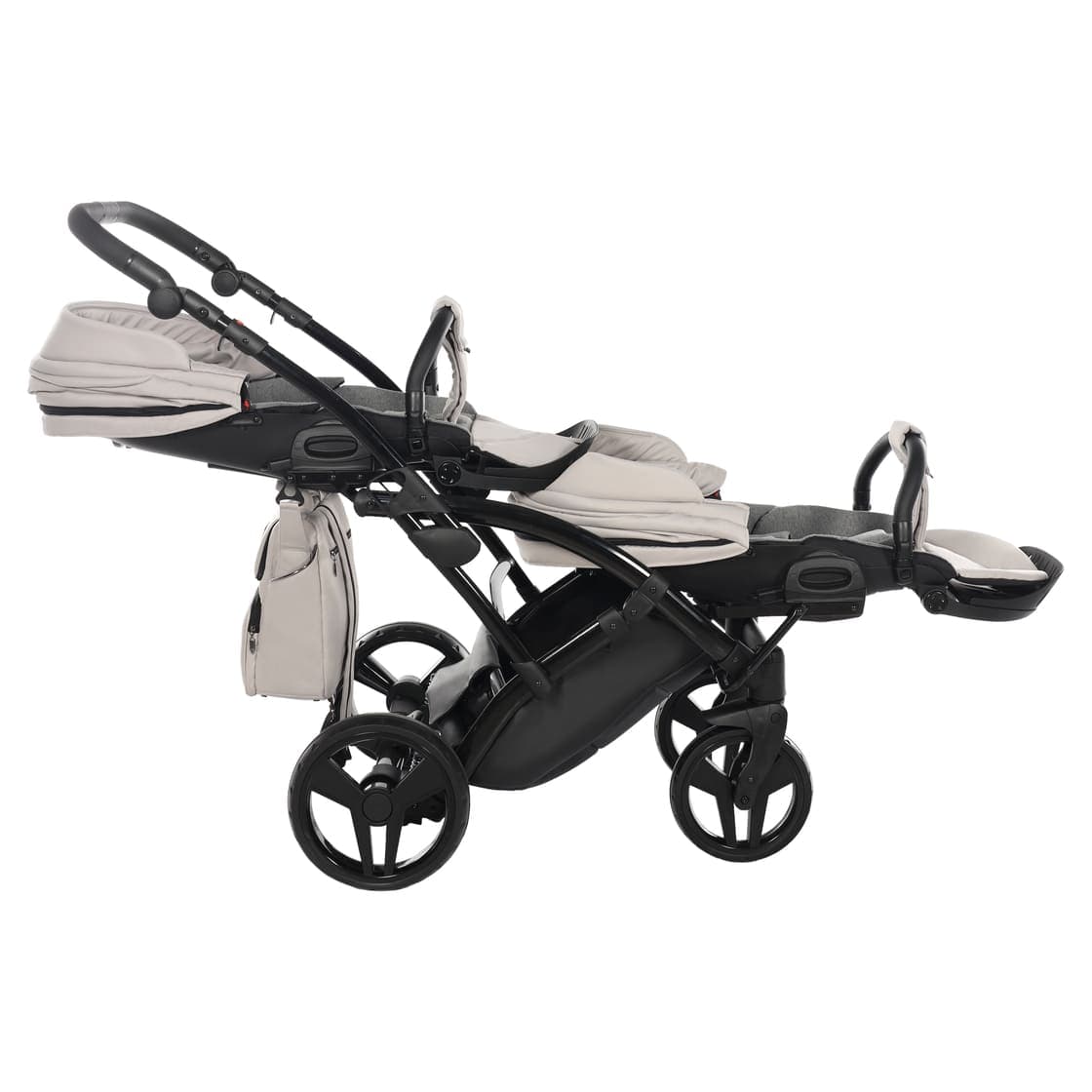Trio Junama Diamond Basic Gemellare Slim V2 3 in 1 Tortora/Telaio Nero in Sistemi modulari La Casa Del Bebè - Napoli, commercioVirtuoso.it