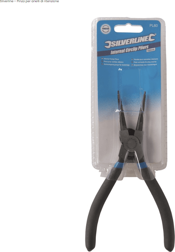 Pinza per anello elastico interno Silverline 230mm Acciaio Offerta in Tronchesi Eternal Brico - Ariano Irpino, commercioVirtuoso.it
