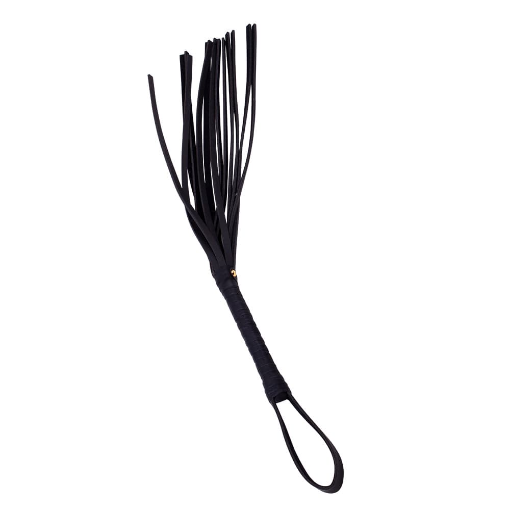 Frusta Pleasure Whip Frustino sexy nero pelle PU ottima qualità bondage BDSM 45 cm circa in prodotto Erosdom - Palmi, commercioVirtuoso.it