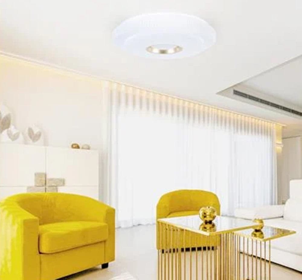 PLAFONIERA LED LAMPADA DA SOFFITTO 60W LUCE BIANCO FREDDO 6500K ORO BIANCO 63824 in Plafoniere Trade Shop italia - Napoli, commercioVirtuoso.it
