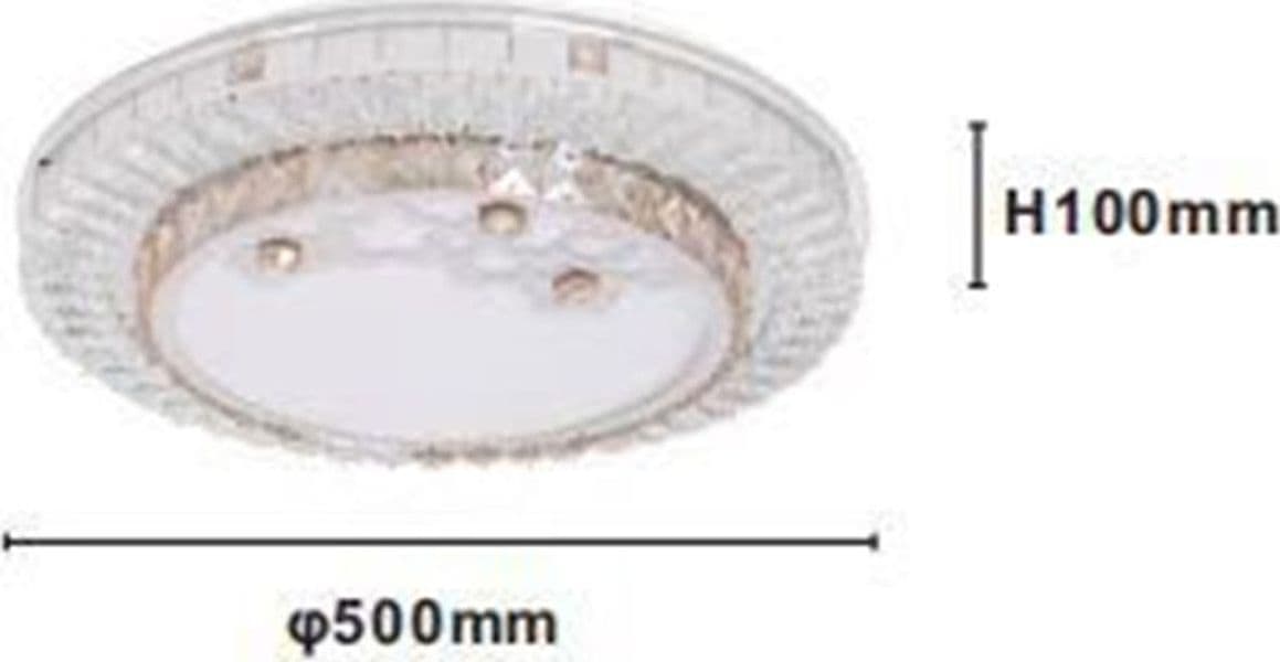 PLAFONIERA DA SOFFITTO 65W Ø50CM LED DESIGN A STRATI CRISTALLI FIORI LUCE FREDDA 08220 in Plafoniere Trade Shop italia - Napoli, commercioVirtuoso.it