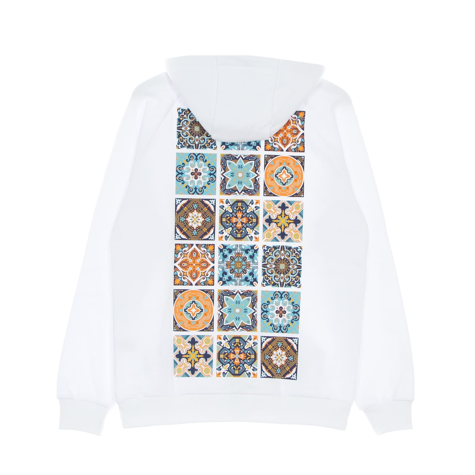 DOLLY NOIRE Felpa Cappuccio Zip Uomo Maioliche a Circuito Stampato Hoodie White da uomo in Felpe con cappuccio Drestige - Casamassima, commercioVirtuoso.it