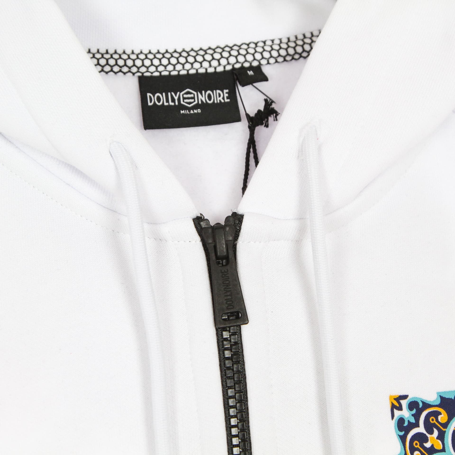 DOLLY NOIRE Felpa Cappuccio Zip Uomo Maioliche a Circuito Stampato Hoodie White da uomo in Felpe con cappuccio Drestige - Casamassima, commercioVirtuoso.it