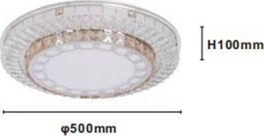 PLAFONIERA SOFFITTO 65W Ø50CM LED DESIGN A STRATI CRISTALLI CATENA LUCE FREDDA 10805 in Plafoniere Trade Shop italia - Napoli, commercioVirtuoso.it