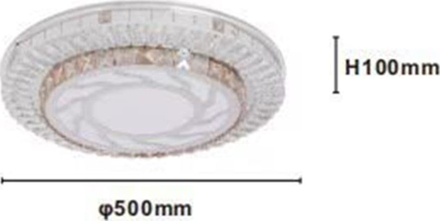PLAFONIERA SOFFITTO 65W Ø50CM LED DESIGN A STRATI CRISTALLI VORTICE LUCE FREDDA 27683 in Plafoniere Trade Shop italia - Napoli, commercioVirtuoso.it