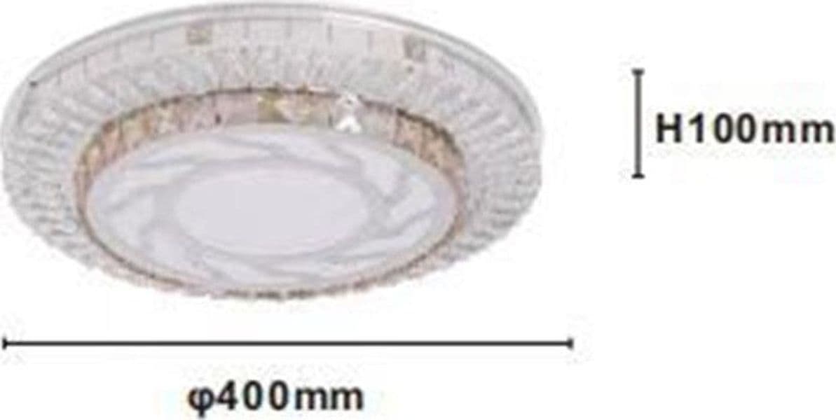 PLAFONIERA SOFFITTO 45W Ø40CM LED DESIGN A STRATI CRISTALLI VORTICE LUCE FREDDA 04067 in Plafoniere Trade Shop italia - Napoli, commercioVirtuoso.it