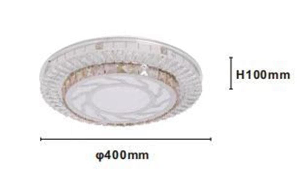 PLAFONIERA SOFFITTO 45W Ø40CM LED DESIGN A STRATI CRISTALLI VORTICE LUCE FREDDA 04067 in Plafoniere Trade Shop italia - Napoli, commercioVirtuoso.it
