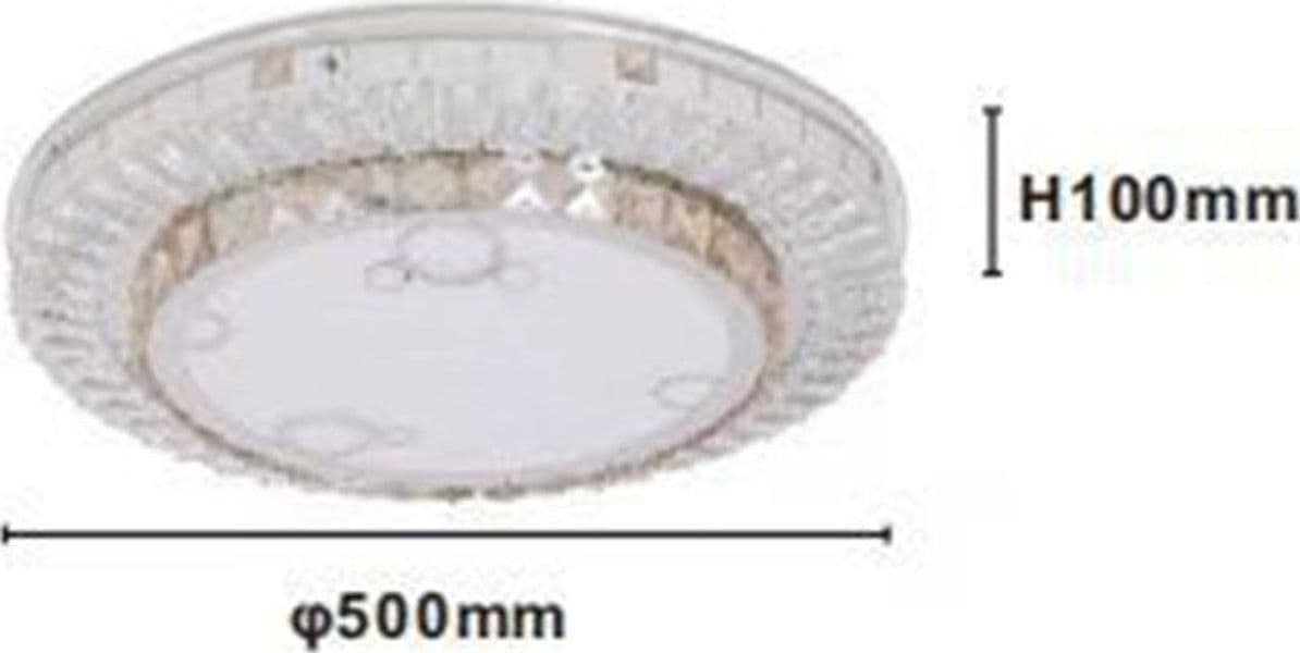 PLAFONIERA SOFFITTO 65W Ø50CM LED DESIGN A STRATI CON CRISTALLI BOLLE LUCE FREDDA 51369 in Plafoniere Trade Shop italia - Napoli, commercioVirtuoso.it