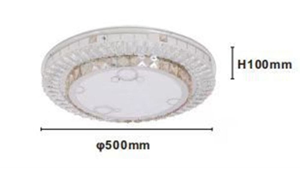 PLAFONIERA SOFFITTO 65W Ø50CM LED DESIGN A STRATI CON CRISTALLI BOLLE LUCE FREDDA 51369 in Plafoniere Trade Shop italia - Napoli, commercioVirtuoso.it