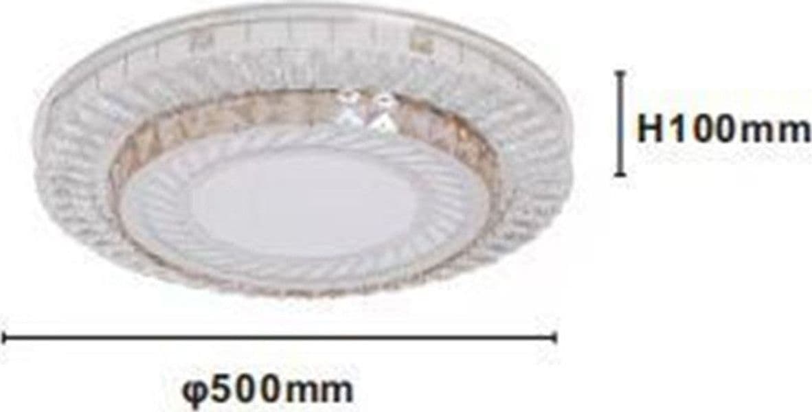 PLAFONIERA DA SOFFITTO 65W Ø50CM LED DESIGN A STRATI CON CRISTALLI LUCE FREDDA 71518 in Plafoniere Trade Shop italia - Napoli, commercioVirtuoso.it