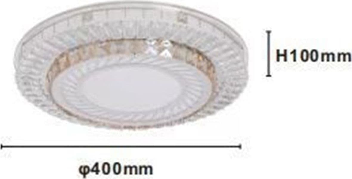 PLAFONIERA DA SOFFITTO 45W Ø40CM LED DESIGN A STRATI CON CRISTALLI LUCE FREDDA 66966 in Plafoniere Trade Shop italia - Napoli, commercioVirtuoso.it
