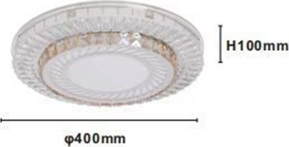 PLAFONIERA DA SOFFITTO 45W Ø40CM LED DESIGN A STRATI CON CRISTALLI LUCE FREDDA 66966 in Plafoniere Trade Shop italia - Napoli, commercioVirtuoso.it
