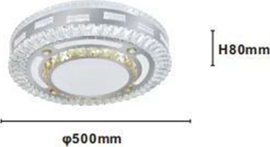 PLAFONIERA SOFFITTO 65W Ø50CM LED DESIGN TONDO A STRATI CON CRISTALLI LUCE FREDDA 17814 in Plafoniere Trade Shop italia - Napoli, commercioVirtuoso.it
