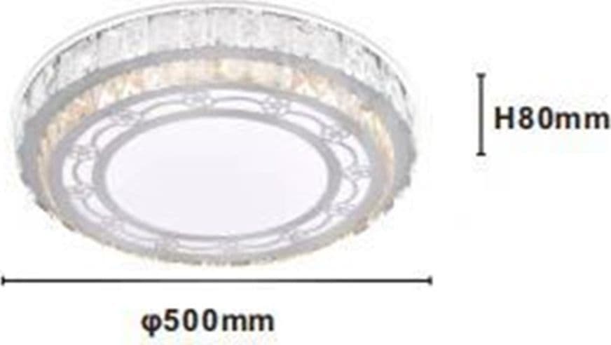 PLAFONIERA SOFFITTO 60W Ø50CM LED TONDO A STRATI CON CRISTALLI FLOREALE LUCE FREDDA 13675 in Plafoniere Trade Shop italia - Napoli, commercioVirtuoso.it
