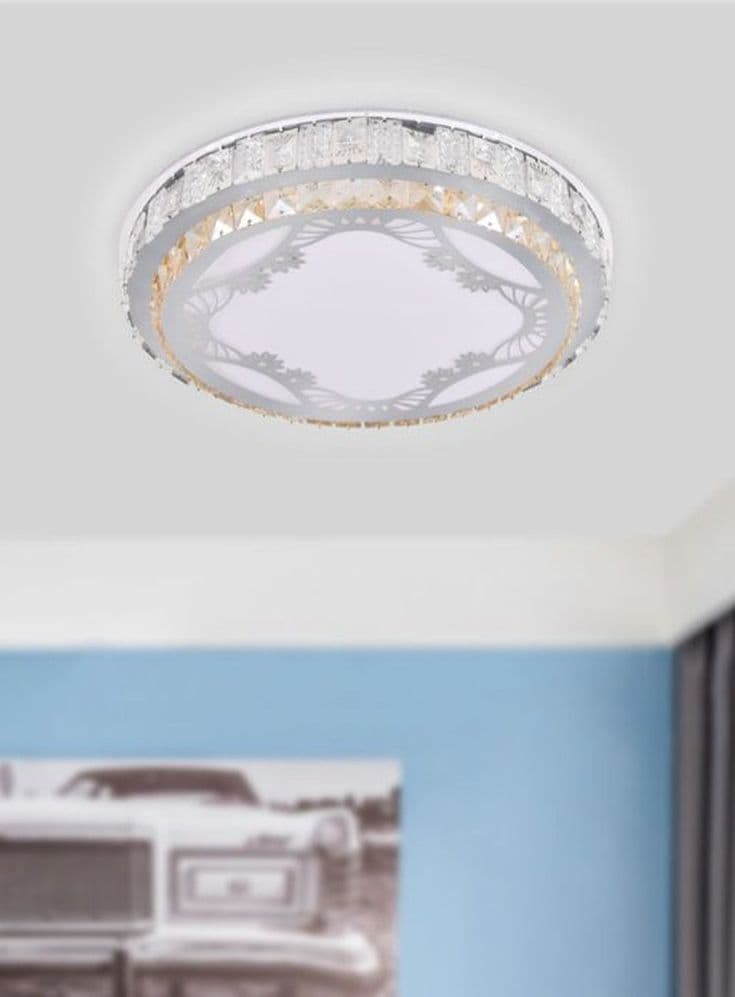 PLAFONIERA SOFFITTO 65W Ø50CM LED TONDO A STRATI CRISTALLI DECORATO LUCE FREDDA 63283 in Plafoniere Trade Shop italia - Napoli, commercioVirtuoso.it