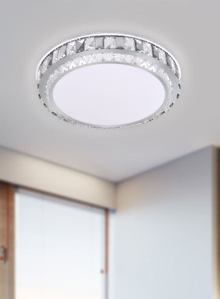 PLAFONIERA SOFFITTO 65W Ø50CM LED DESIGN A STRATI CRISTALLI ROTONDO LUCE FREDDA 48316 in Plafoniere Trade Shop italia - Napoli, commercioVirtuoso.it