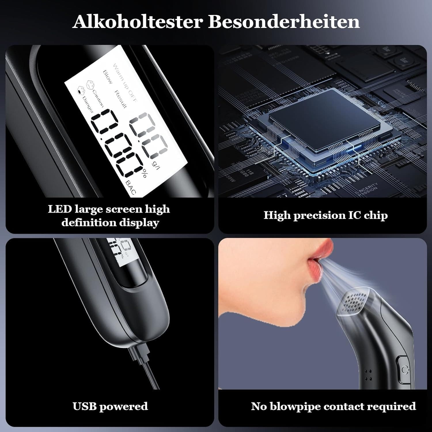 ALCOL TEST PORTATILE ETILOMETRO DISPLAY MISURATORE GRADO ALCOOL ALTA PRECISIONE in Etilometri Trade Shop italia - Napoli, commercioVirtuoso.it