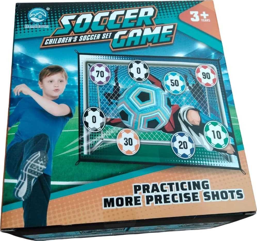 SET GIOCO PER BAMBINI 8PZ PALLONE DA CALCIO PICCHETTI GANCI BERSAGLIO ADESIVO 60"X40" in Calcio Trade Shop italia - Napoli, commercioVirtuoso.it