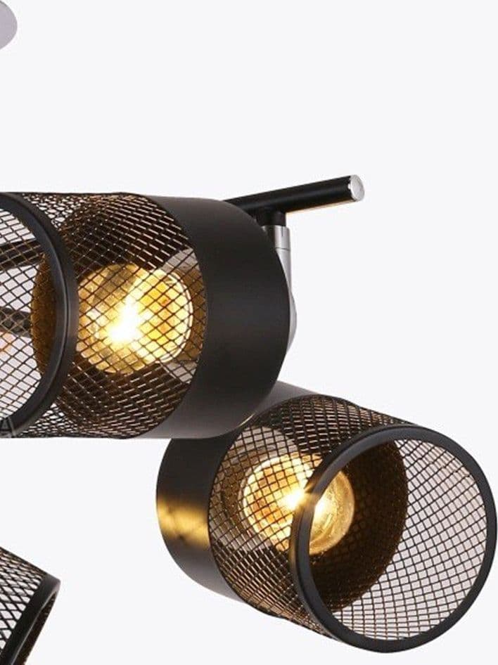 LAMPADARIO PLAFONIERA A SOFFITTO CON 5 PARALUMI LAMPADE ATTACCO E27 IN METALLO 00280 in Lampadari Trade Shop italia - Napoli, commercioVirtuoso.it