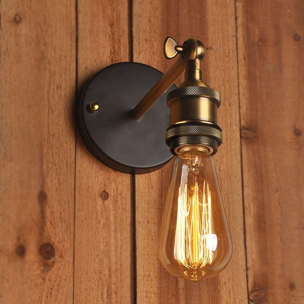 APPLIQUE DA PARETE LAMPADA VINTAGE INDUSTRIALE LUCE REGOLABILE PORTALAMPADA E27 13868 in Applique Trade Shop italia - Napoli, commercioVirtuoso.it