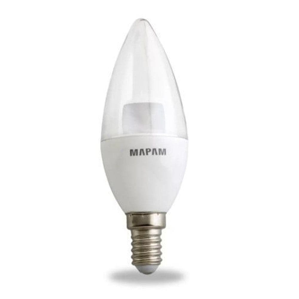 LAMPADINA LED A OLIVA TRASPARENTE E14 5 WATT LUCE CALDA 3000K ALTA QUALITÀ 00258 - 2