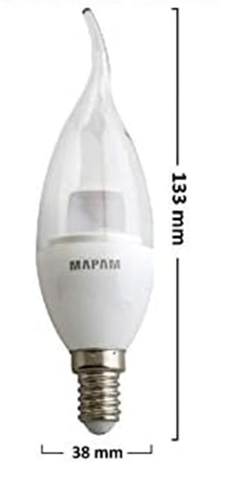 LAMPADINA LED E14 CANDELA TRASPARENTE 5WATT LUCE NATURALE 4500K ALTA QUALITÀ 00425 in Lampadine a LED Trade Shop italia - Napoli, commercioVirtuoso.it