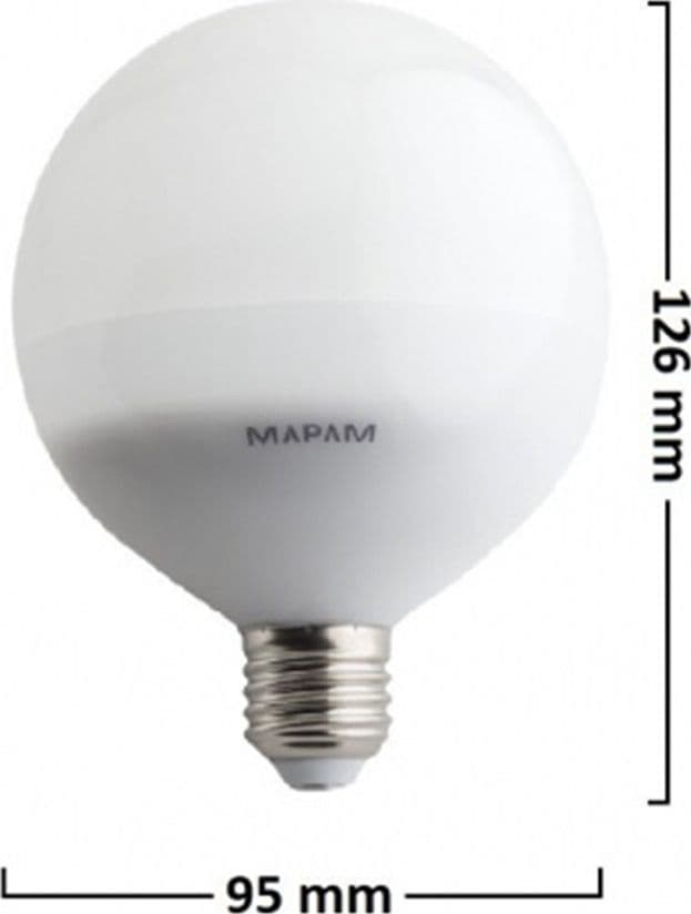 LAMPADINA LED E27 GLOBO G95 12W ATTACCO GRANDE LUCE CALDA 3000K BASSO CONSUMO 00173 in Lampadine a LED Trade Shop italia - Napoli, commercioVirtuoso.it
