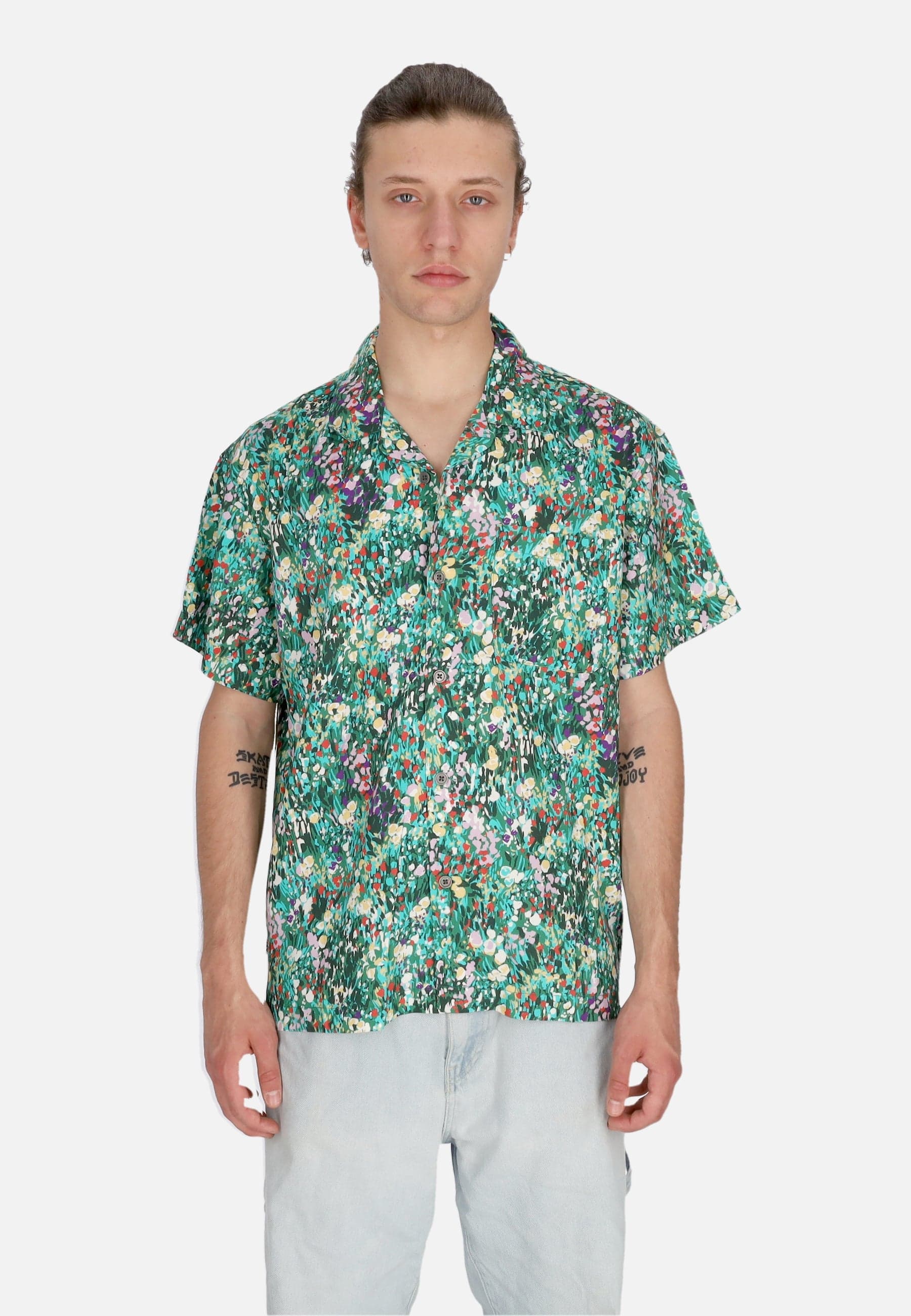 OBEY Camicia Manica Corta Uomo the Garden Woven Shirt Fairway Multi da uomo in Camicie casual Drestige - Casamassima, commercioVirtuoso.it