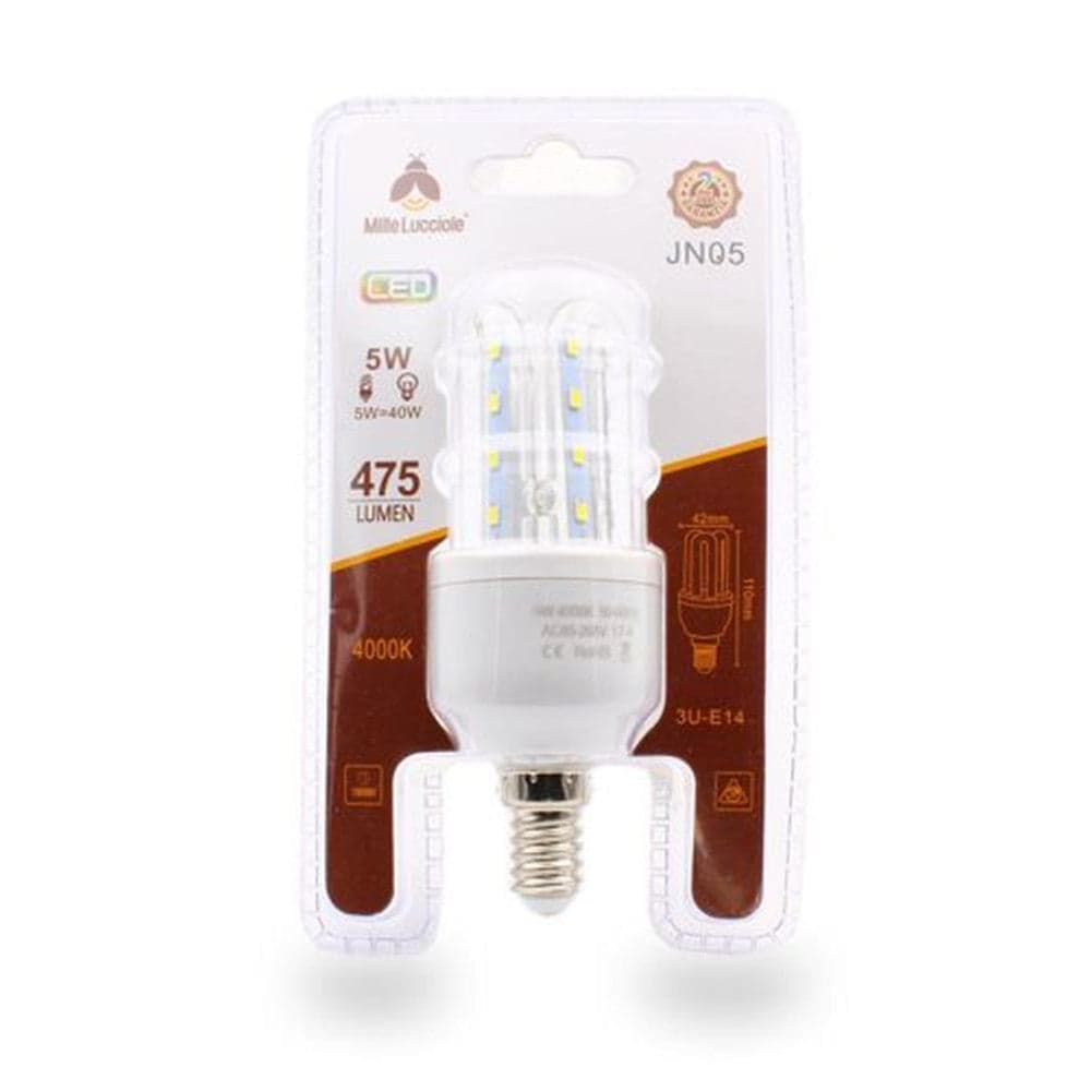 LAMPADINA LED E14 5W 3U JN05 LUCE TUBOLARE TUBO LINEARE LUCE NATURALE 4000K 475LM 87132 in Lampadine a LED Trade Shop italia - Napoli, commercioVirtuoso.it