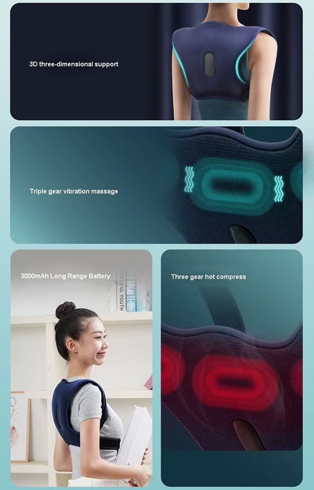 MASSAGGIATORE WIRELESS RISCALDANTE PER SCHIENA SPALLE 3 LIVELLI SOLLIEVO DOLORE in Cuscini per massaggi elettrici Trade Shop italia - Napoli, commercioVirtuoso.it